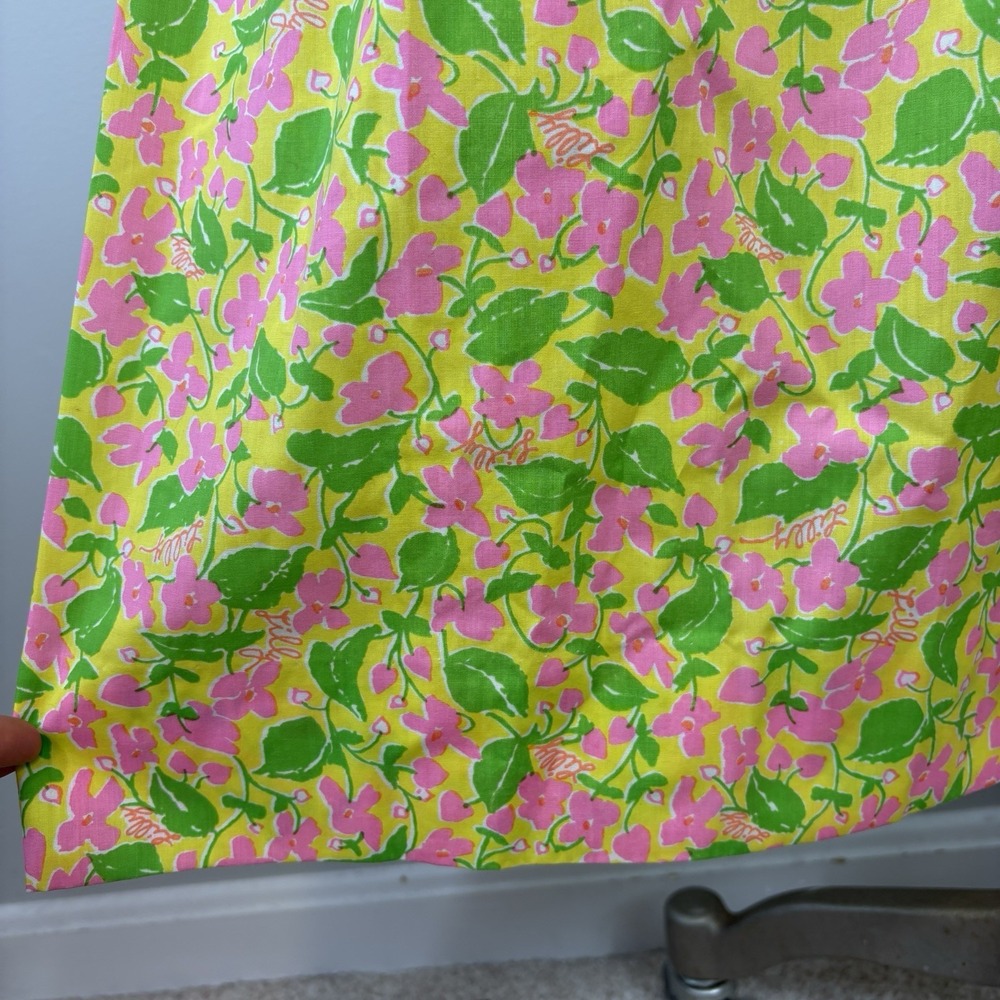 Vtg 70s Lilly Pulitzer The Lilly Floral Midi Dress Pink Sz 14 60s Cottagecore - Picture 6 of 12